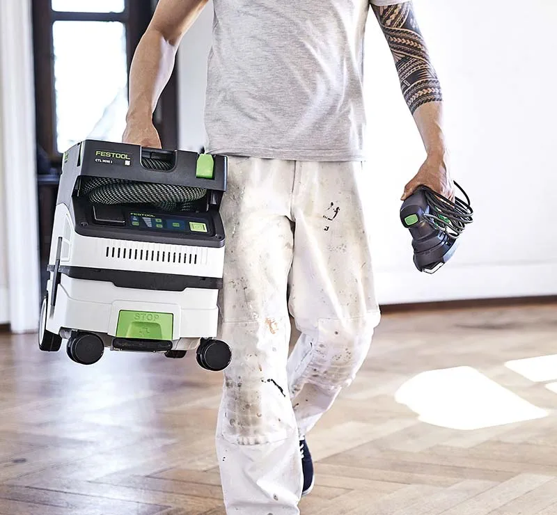 Festool kompaktiniai dulkių siurbliai CT MINI ir MIDI