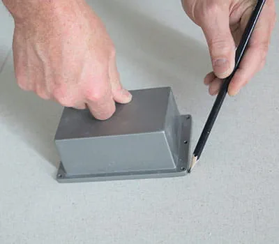 Pažymėkite angos dydį