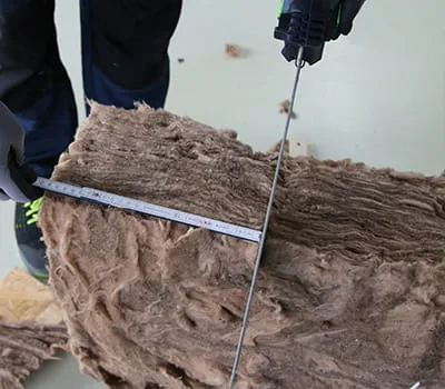 Matmens perkėlimas ir izoliacinės medžiagos įpjovimas