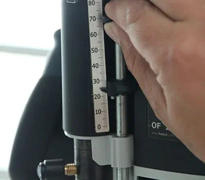 Frezavimo gylio nustatymas