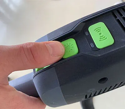 Įjunkite LED apšvietimą, jei reikia