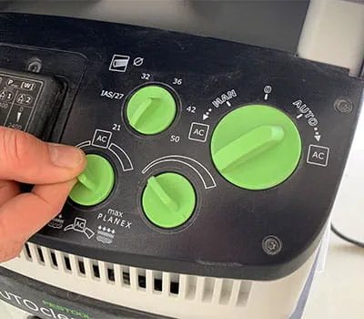 Nustatymų reguliavimas ant siurblio