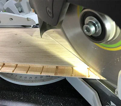 Kappex auf 45° einstellen