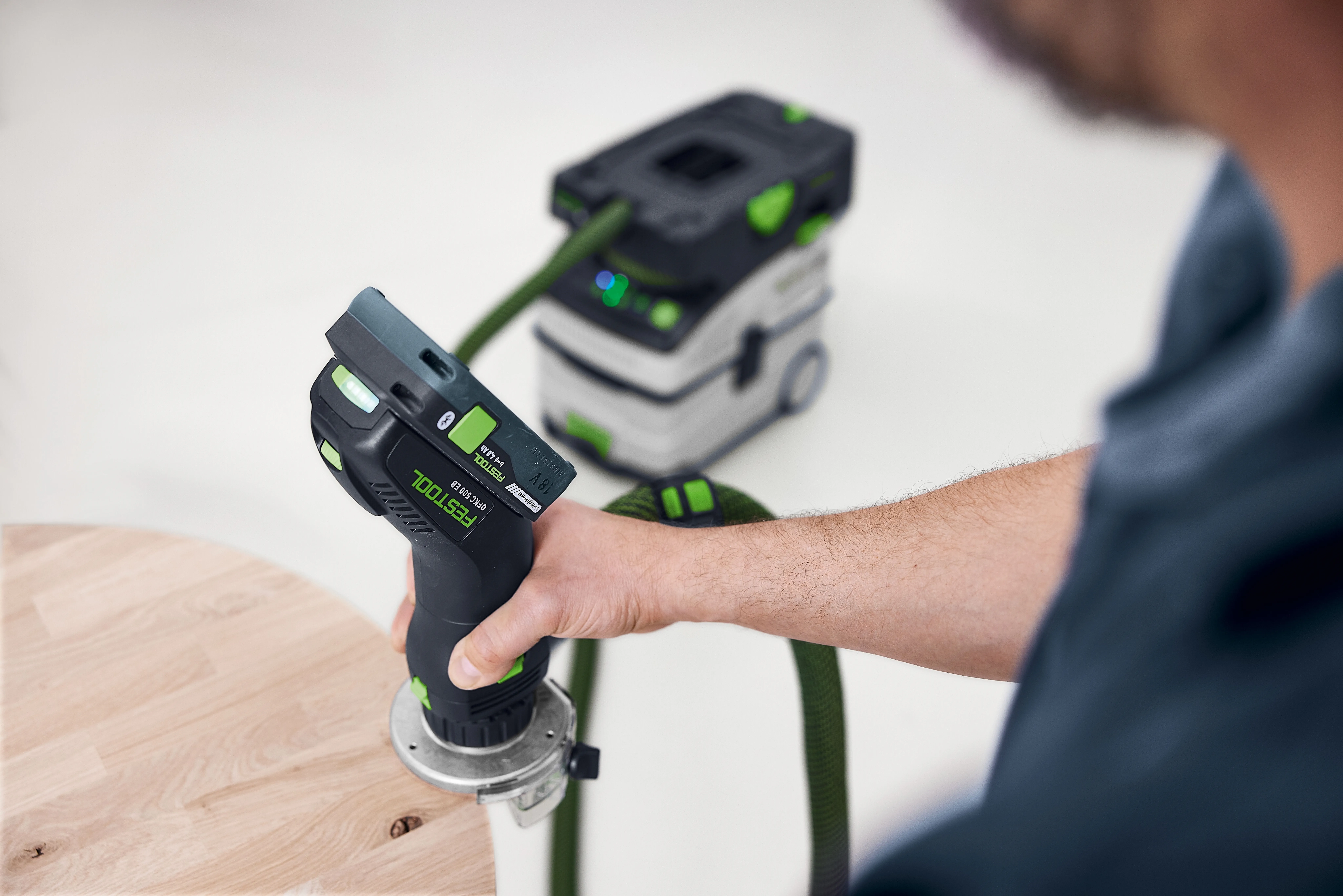 Festool akumuliatorinis kraštų frezeris OFKC 500