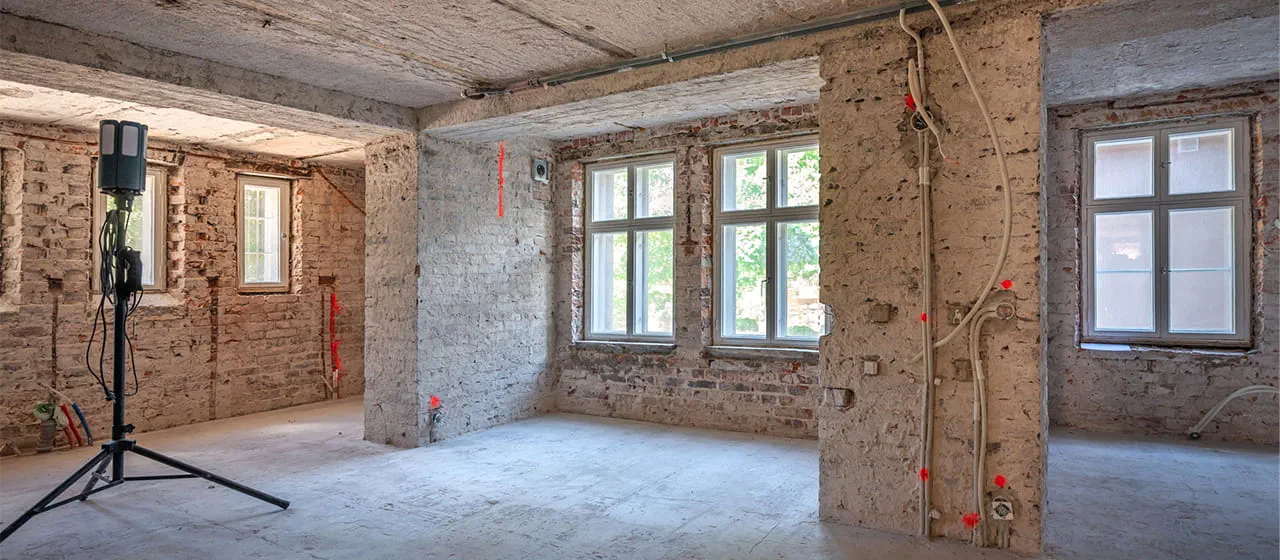 Statybvietės vaizdas iš vidaus